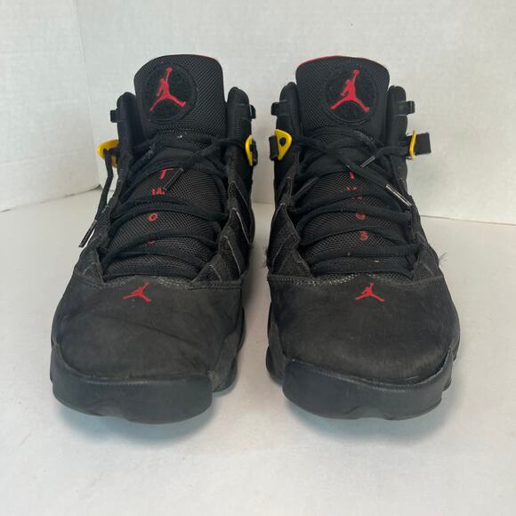 Nike Air Jordan 6 Rings Black Red Sulfur Basketball Shoes Men's Size 13 - Picture 2 of 11